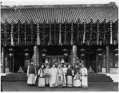 The Empress Dowager Cixi with Attendants in Front of Paiyunmen, Summer Palace, Beijing, 1905 by Xun Ling